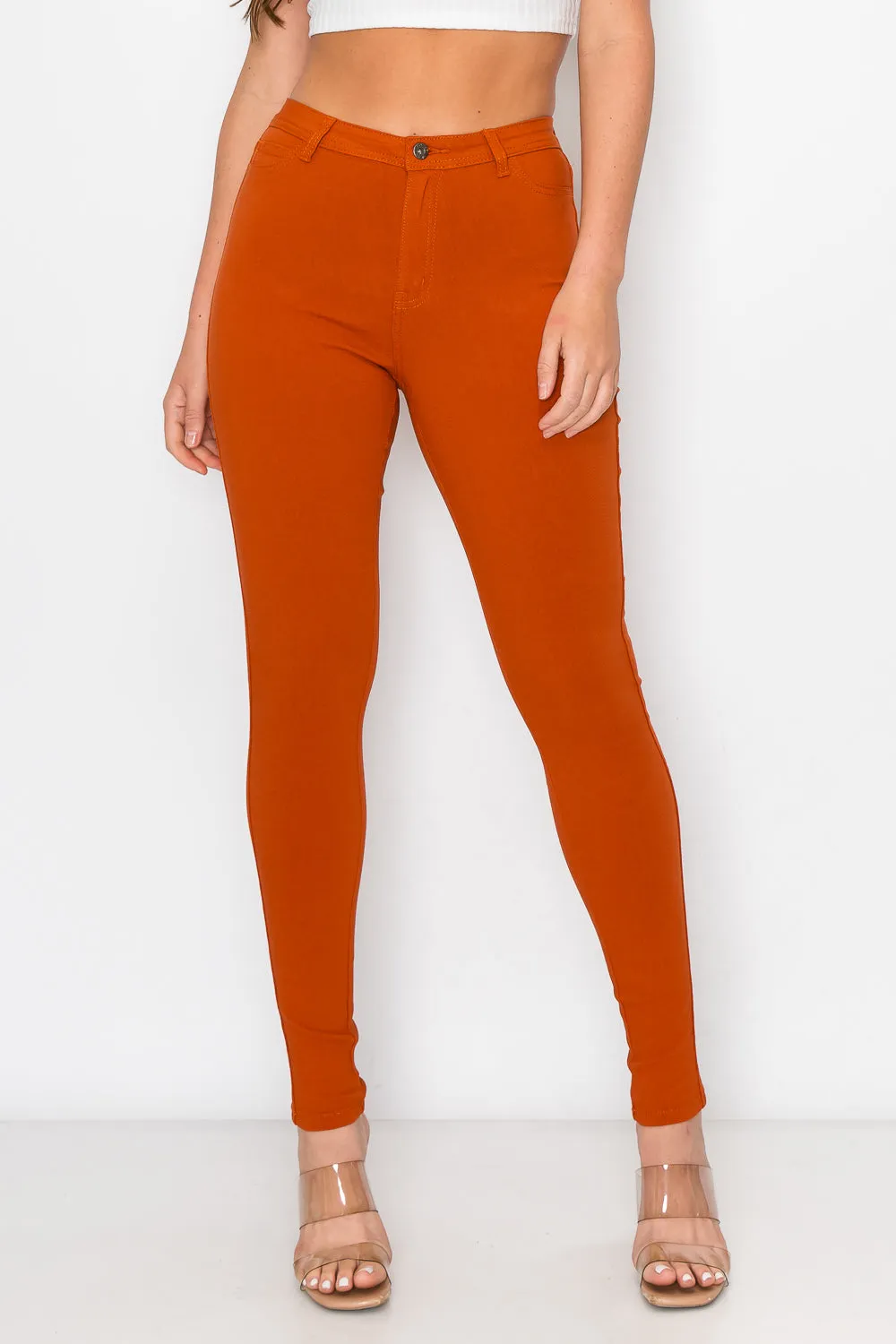 LV-300 RUST HIGH WAISTED COLORED JEANS