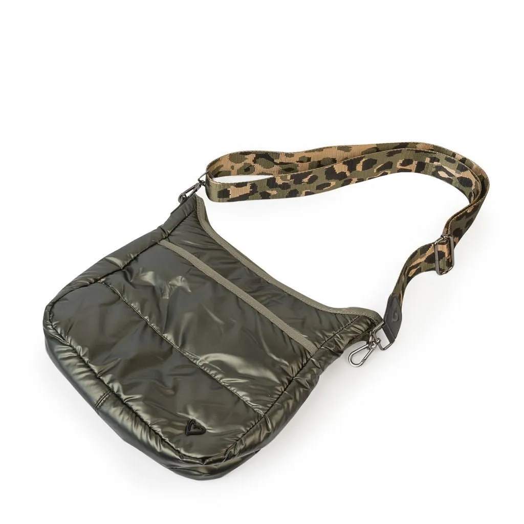 Markham Puffer Messenger Bags - Olive