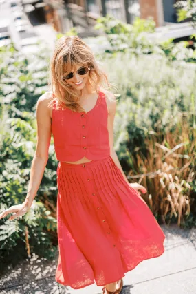 MASON'S DAUGHTER Andrea Skirt, Tomato Red