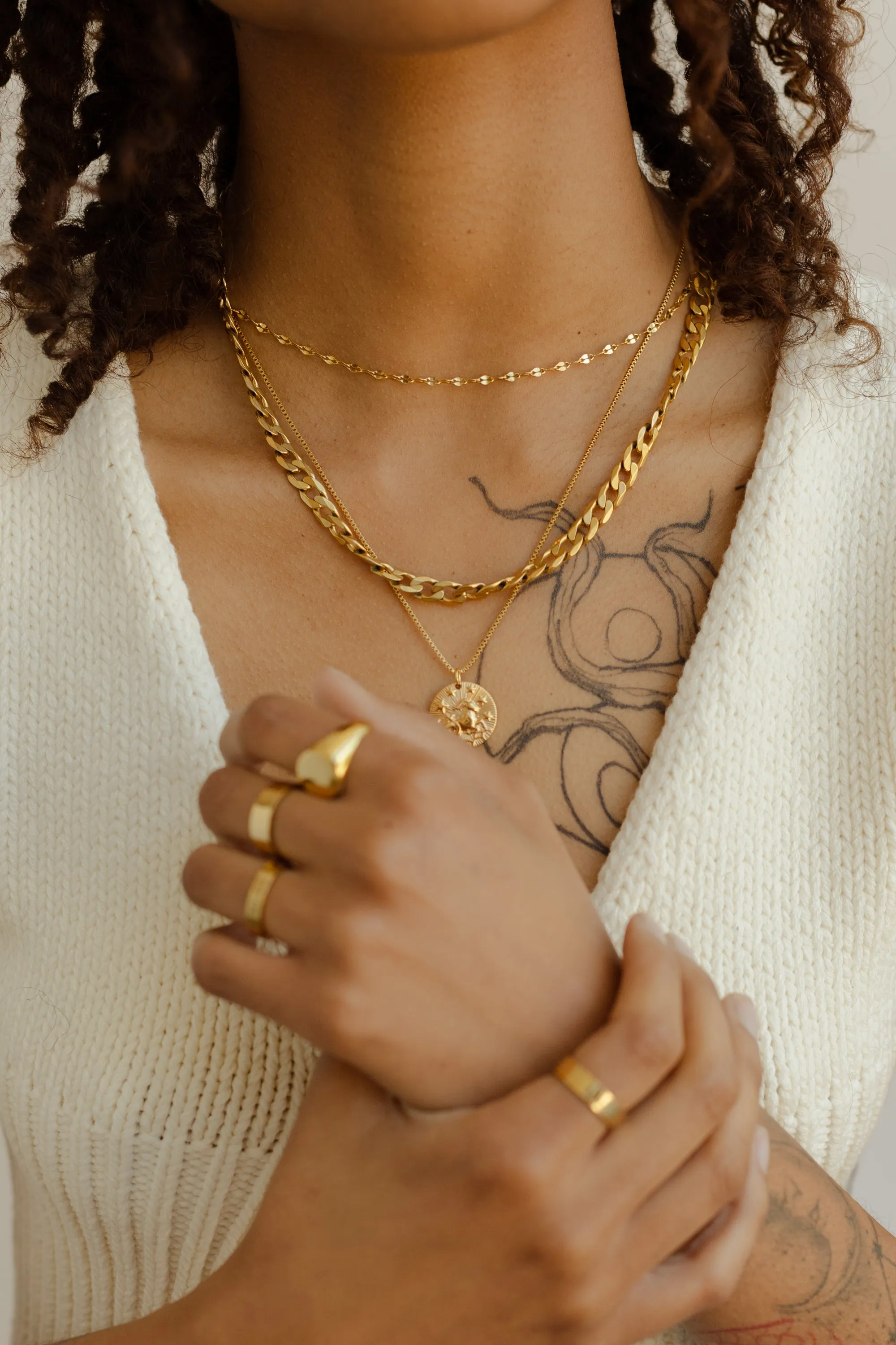 Medallion Disc Zodiac Necklace