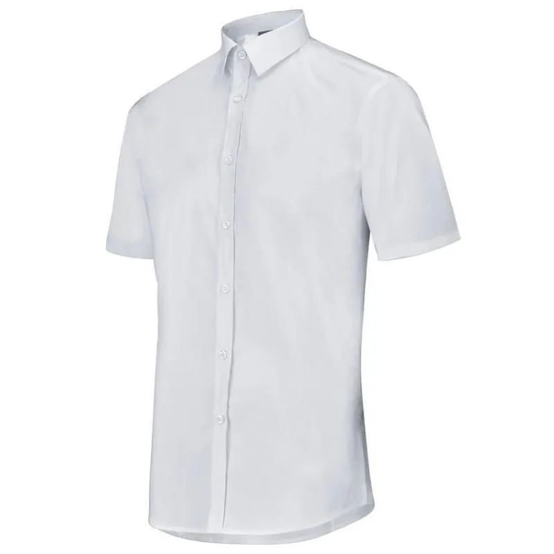 Men's White Capuccino Service Shirt Short Sleeves - LAFONT