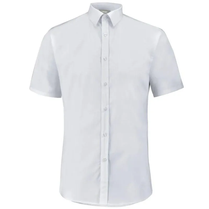 Men's White Capuccino Service Shirt Short Sleeves - LAFONT