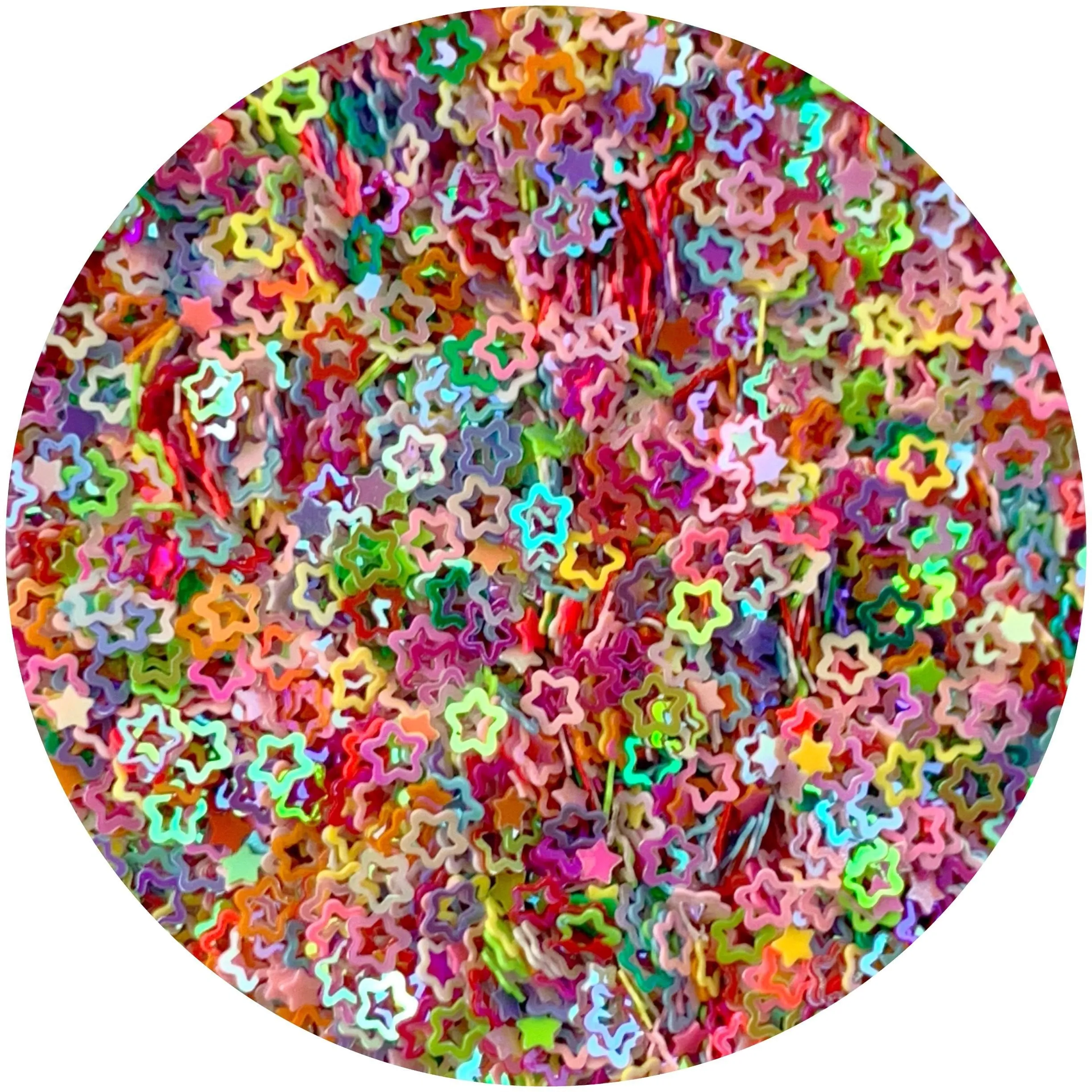 Multi Colored Stars Glitter