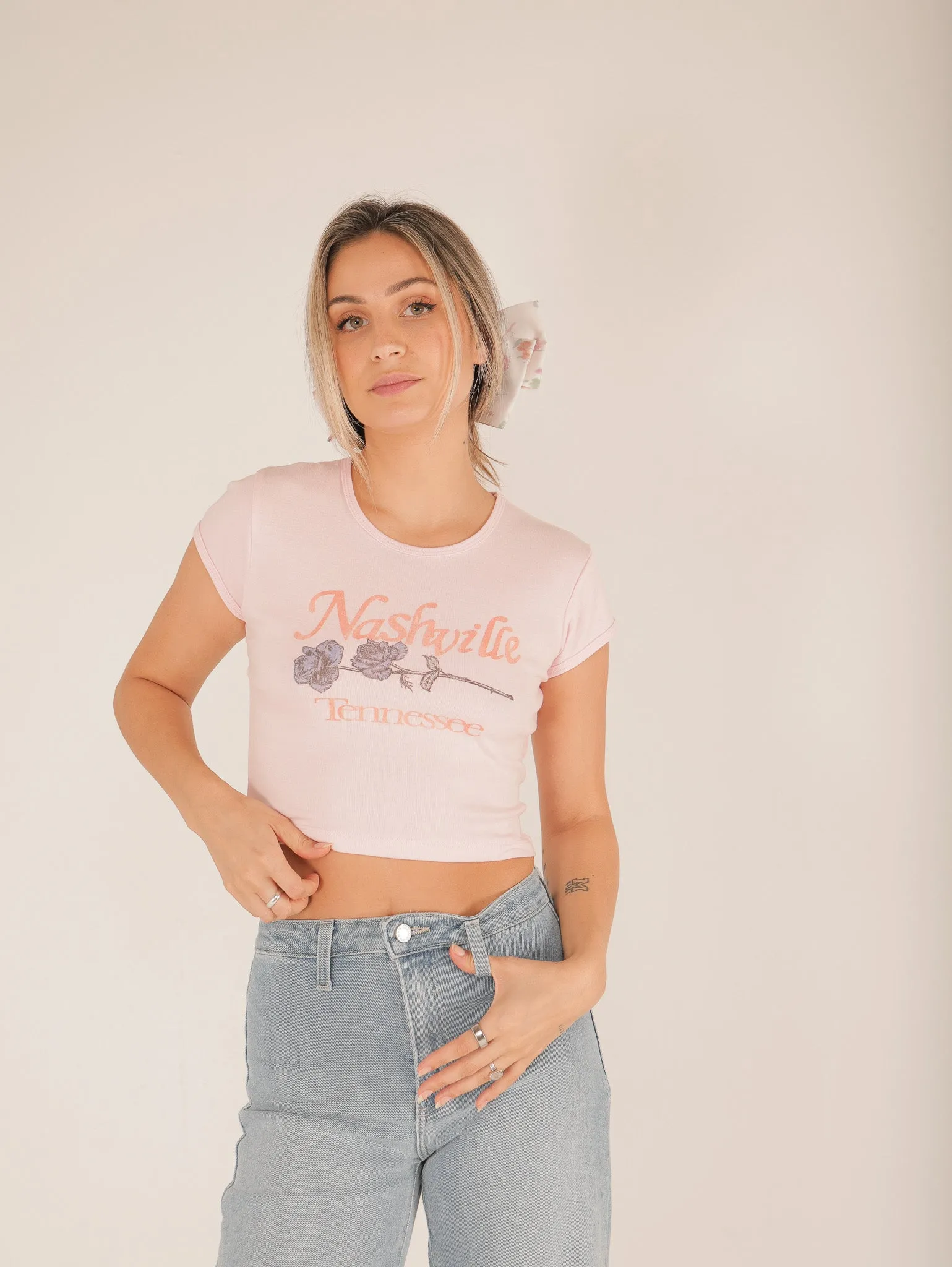 Nashville Rose Crop Tee