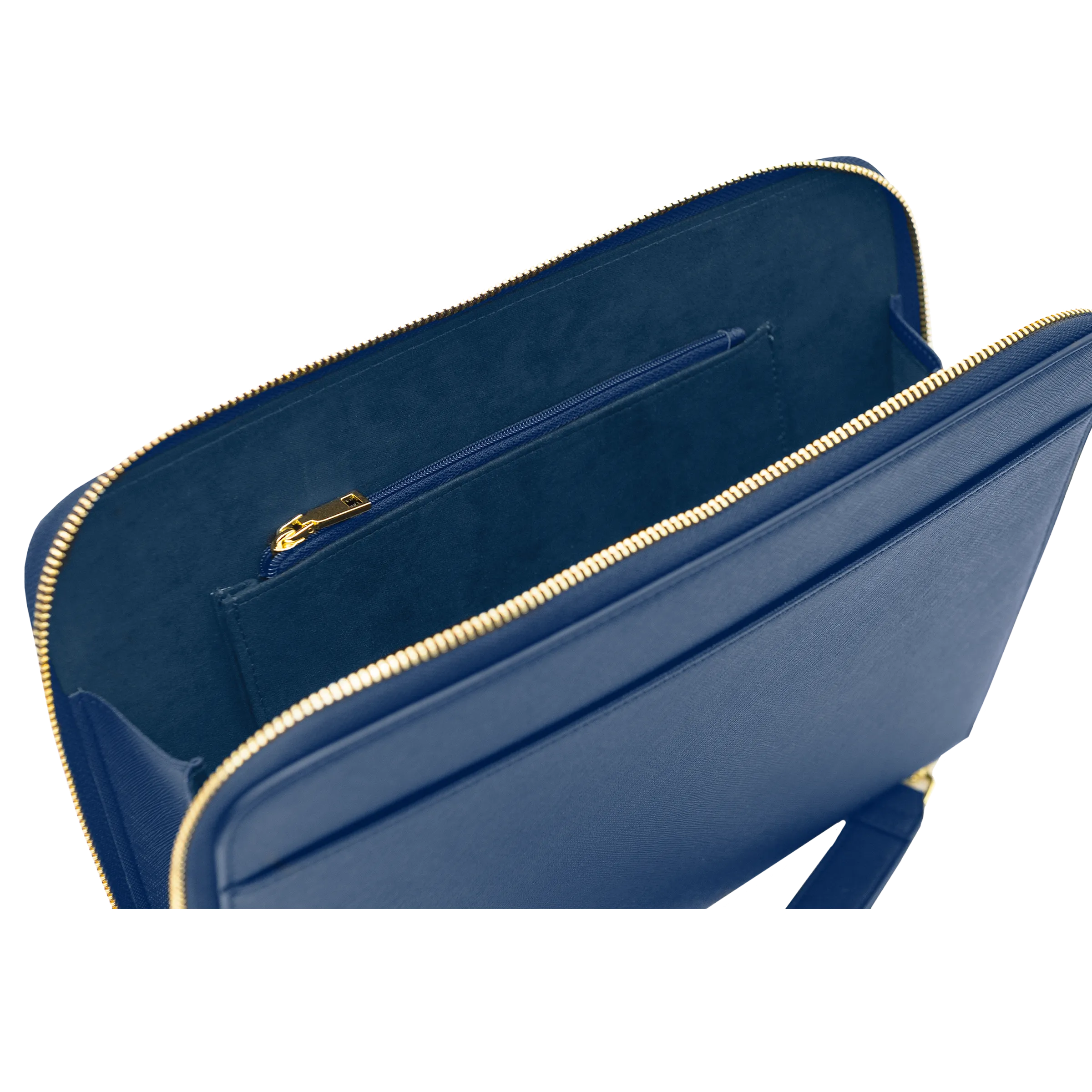 Navy - Large Saffiano Pouch
