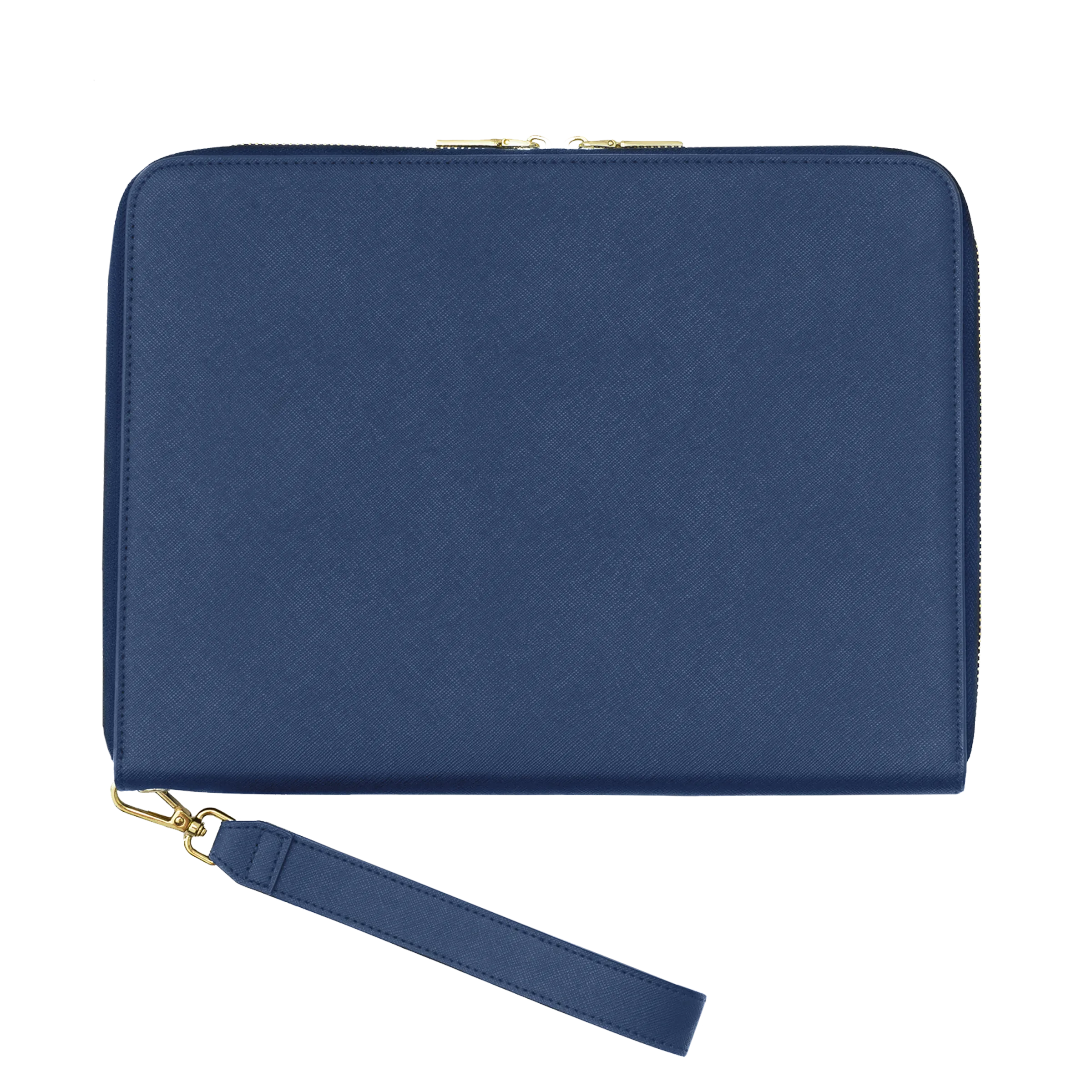 Navy - Large Saffiano Pouch