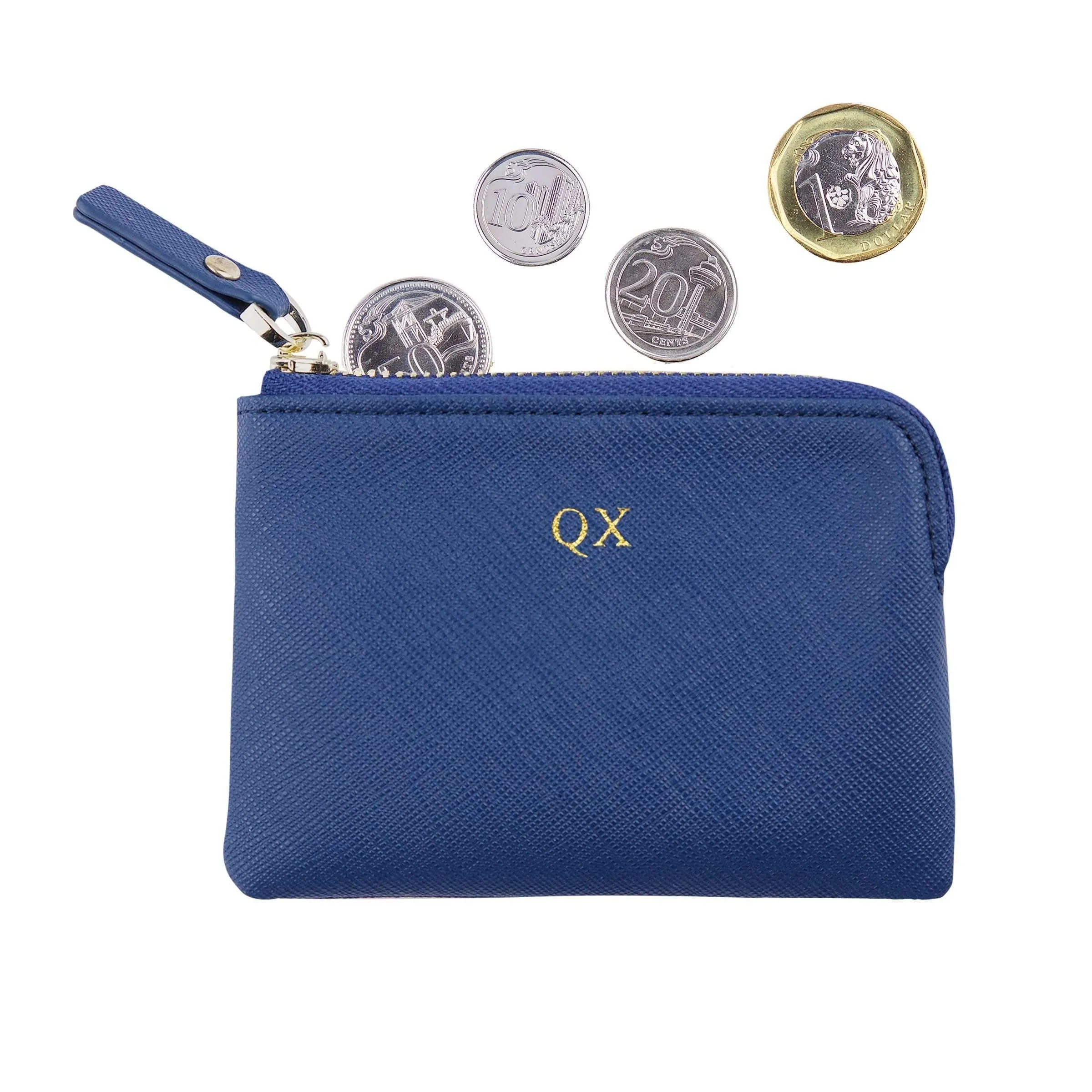 Navy - Saffiano Coin Pouch