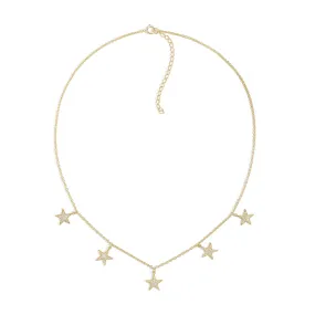 Orchid Gems Twinkle Stars Diamond Necklace