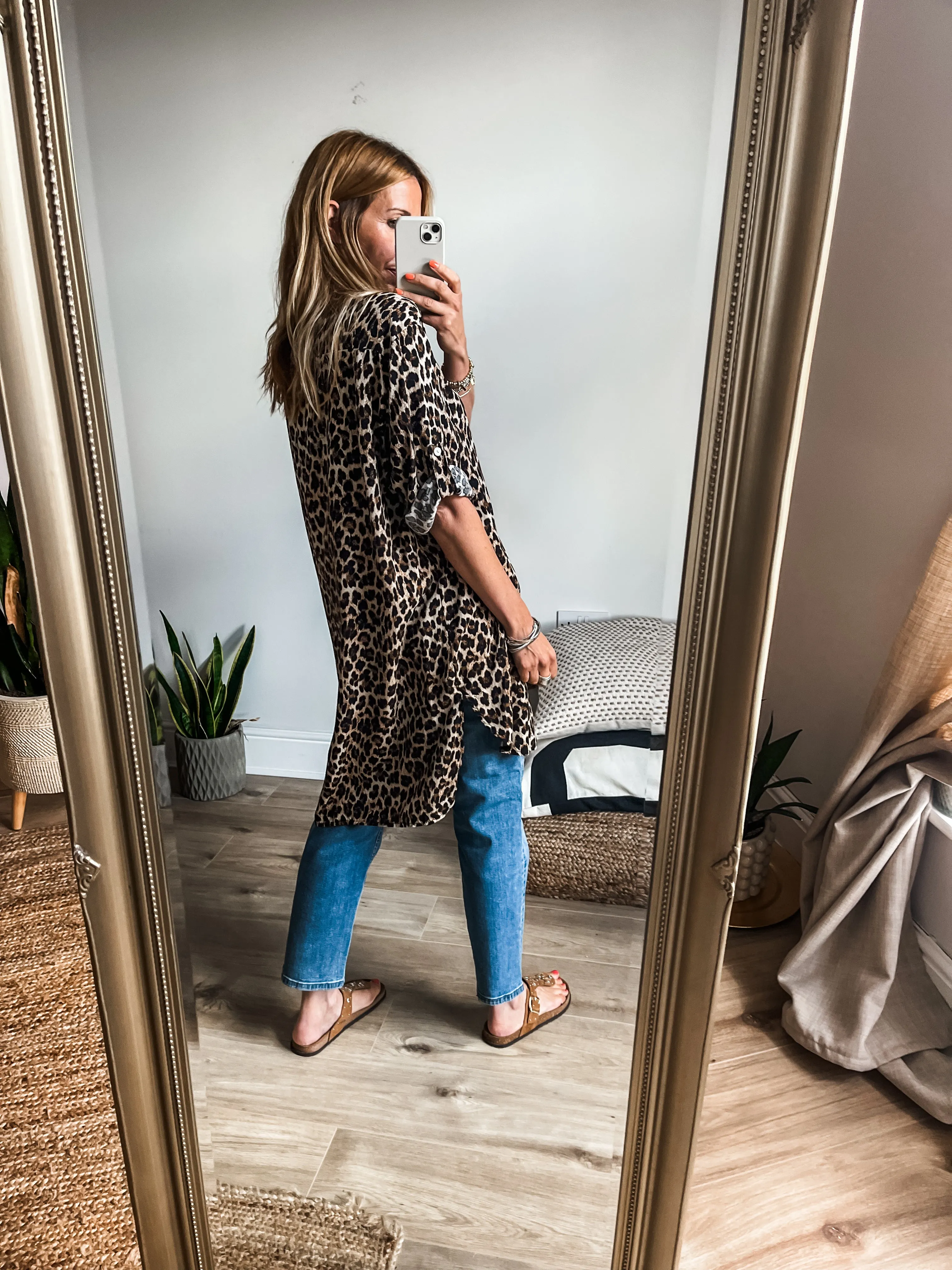 Oversized Leopard Print Shirt