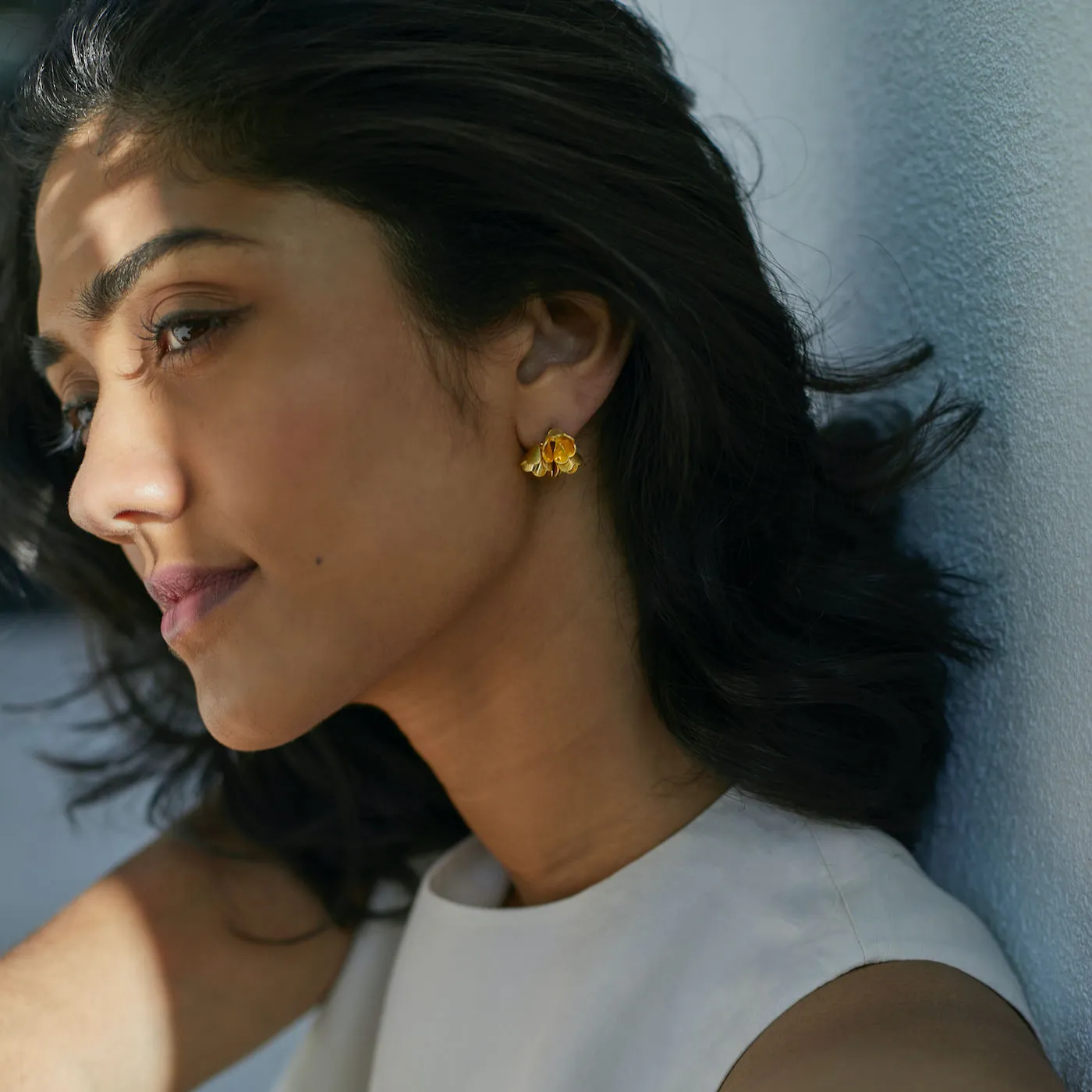 Padauk Cluster Studs - Gold