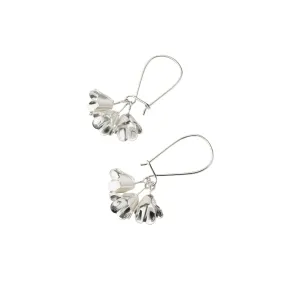 Padauk Hook Earrings - Silver