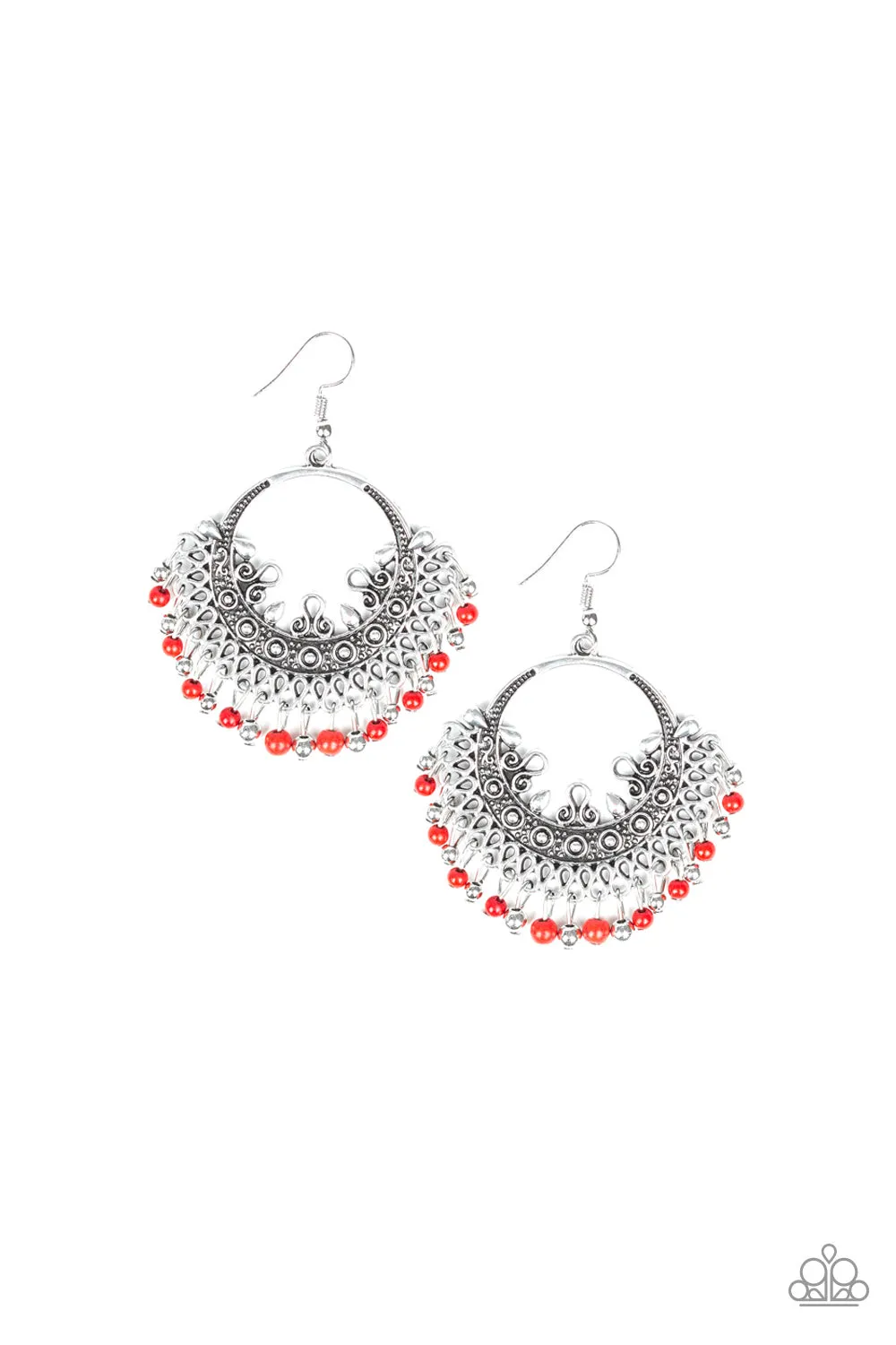 Paparazzi Earring ~ Canyonlands Celebration - Red Earring