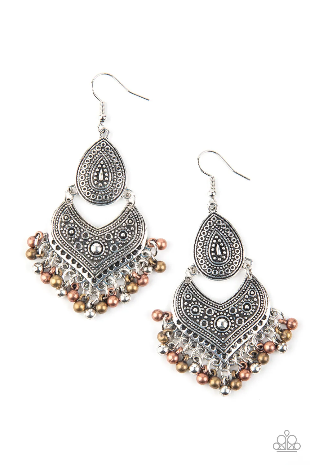 Paparazzi Earring ~ Music To My Ears - Multi Tribal Inspired Earring