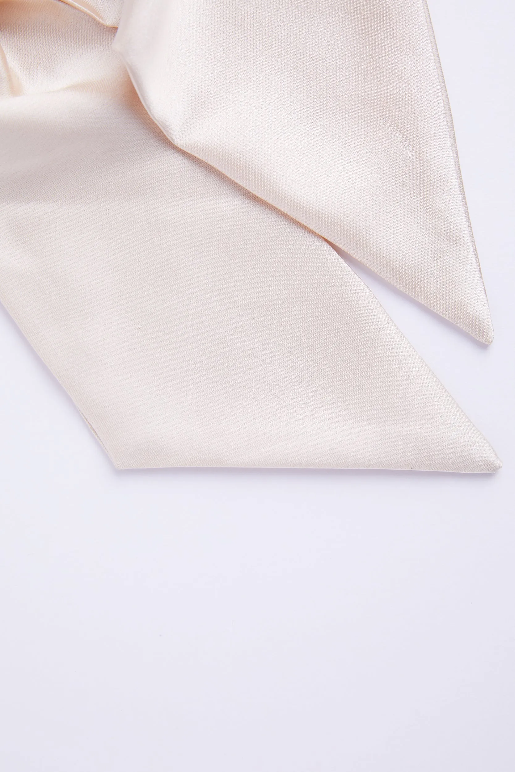 Personalised Bridal Luxury Satin Hair Ribbon Scrunchie - Nude
