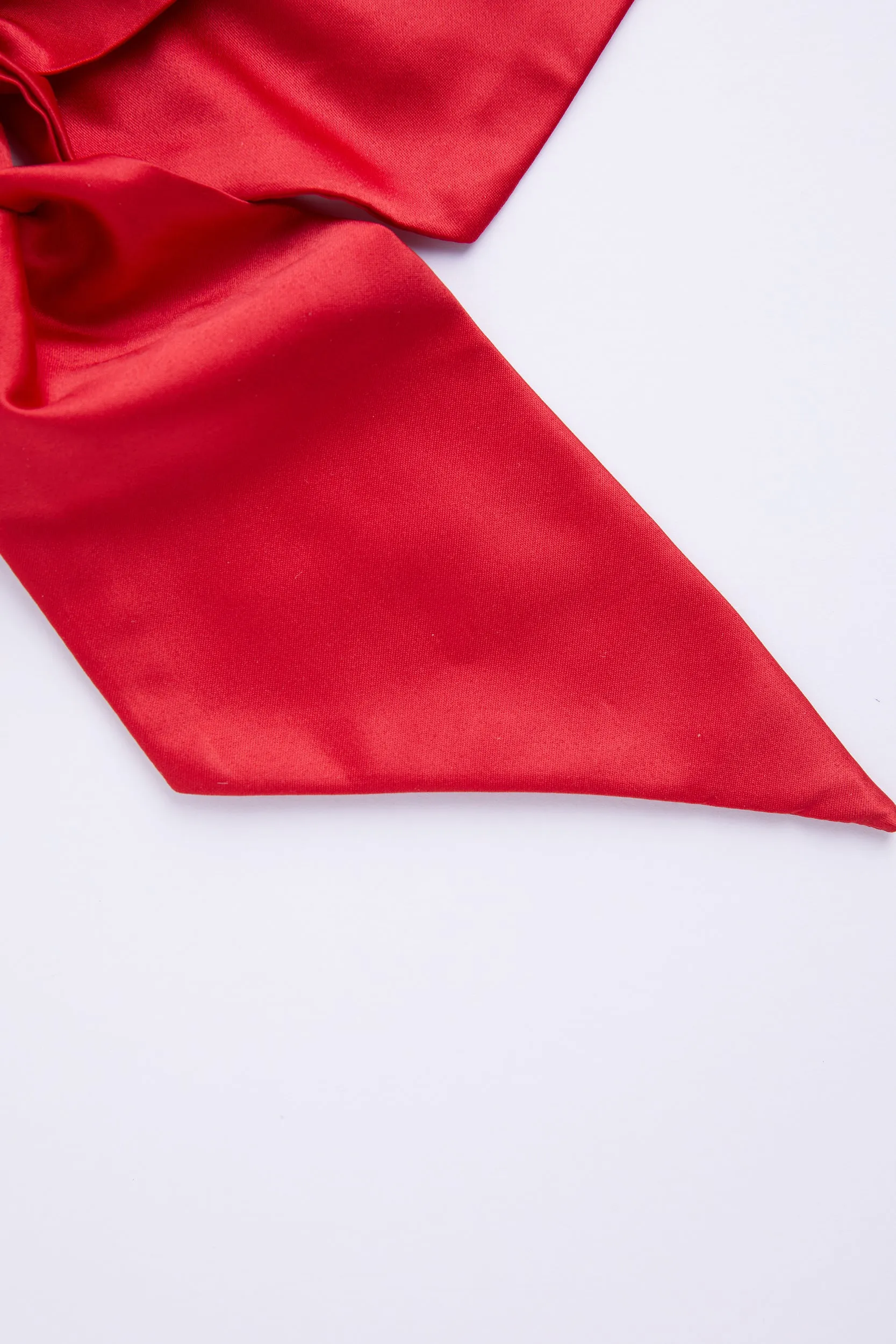 Personalised Christmas Satin Hair Ribbon Scrunchie - Red