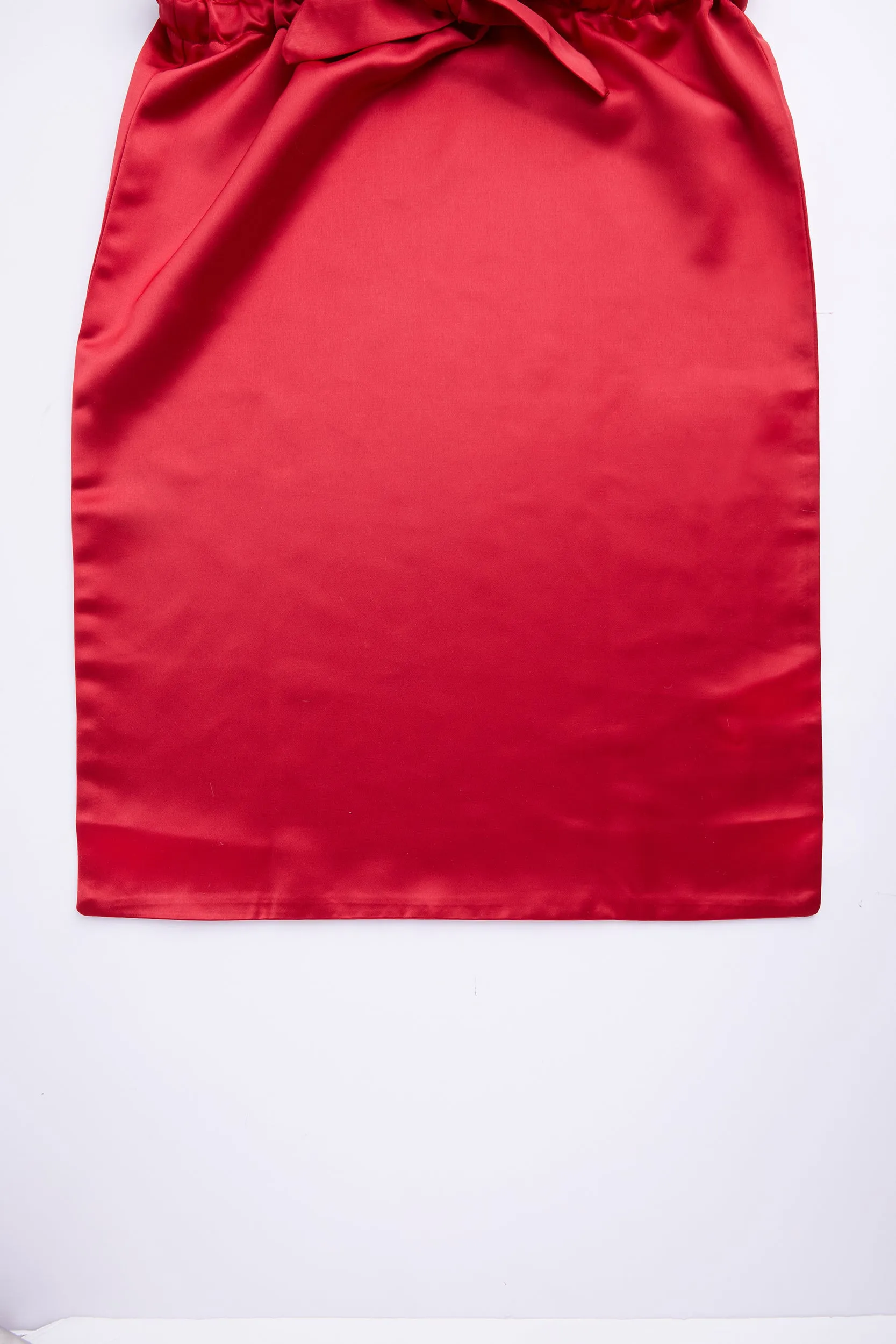 Personalised Christmas Satin Sack - Red