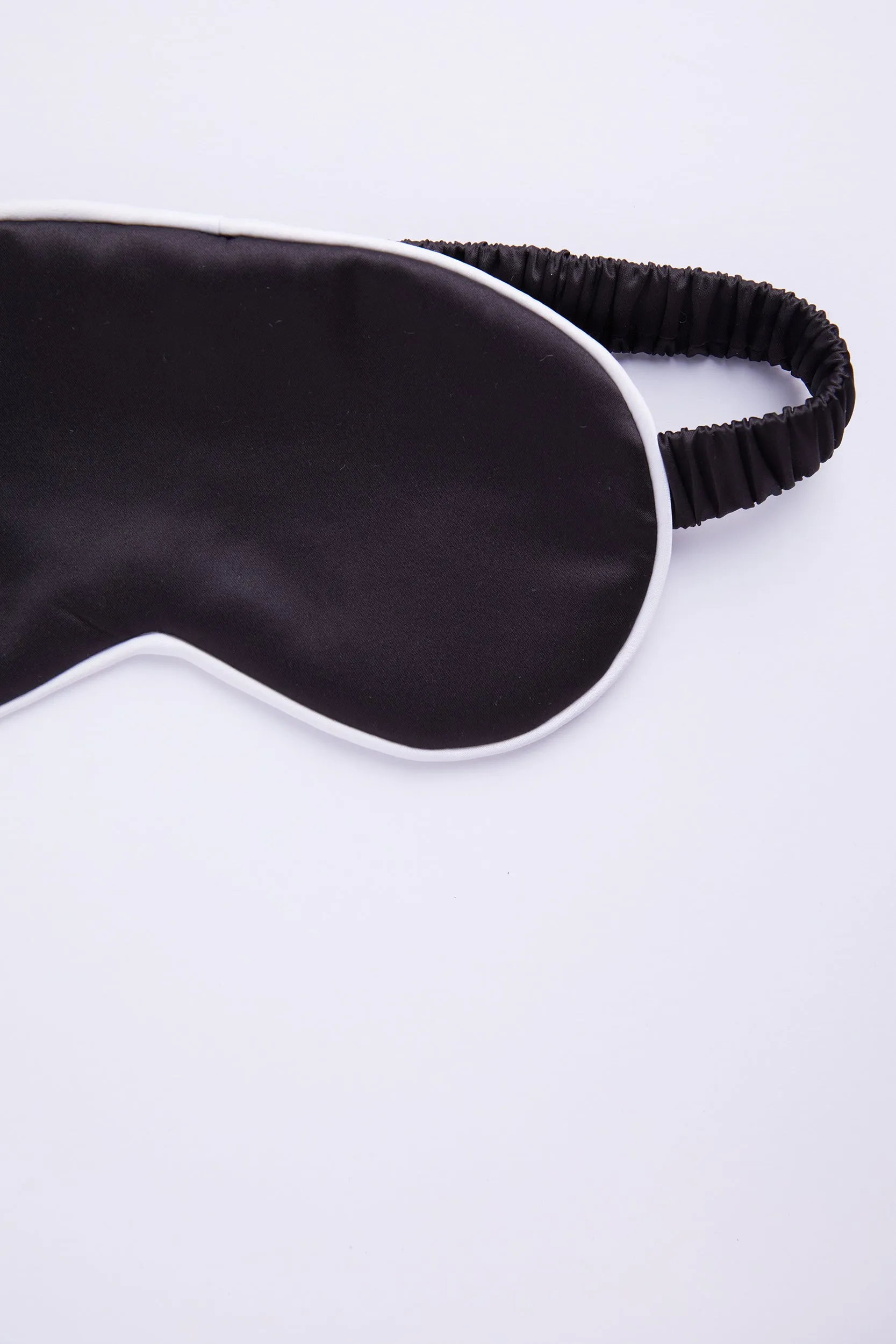 Personalised Satin Eye Mask - Black