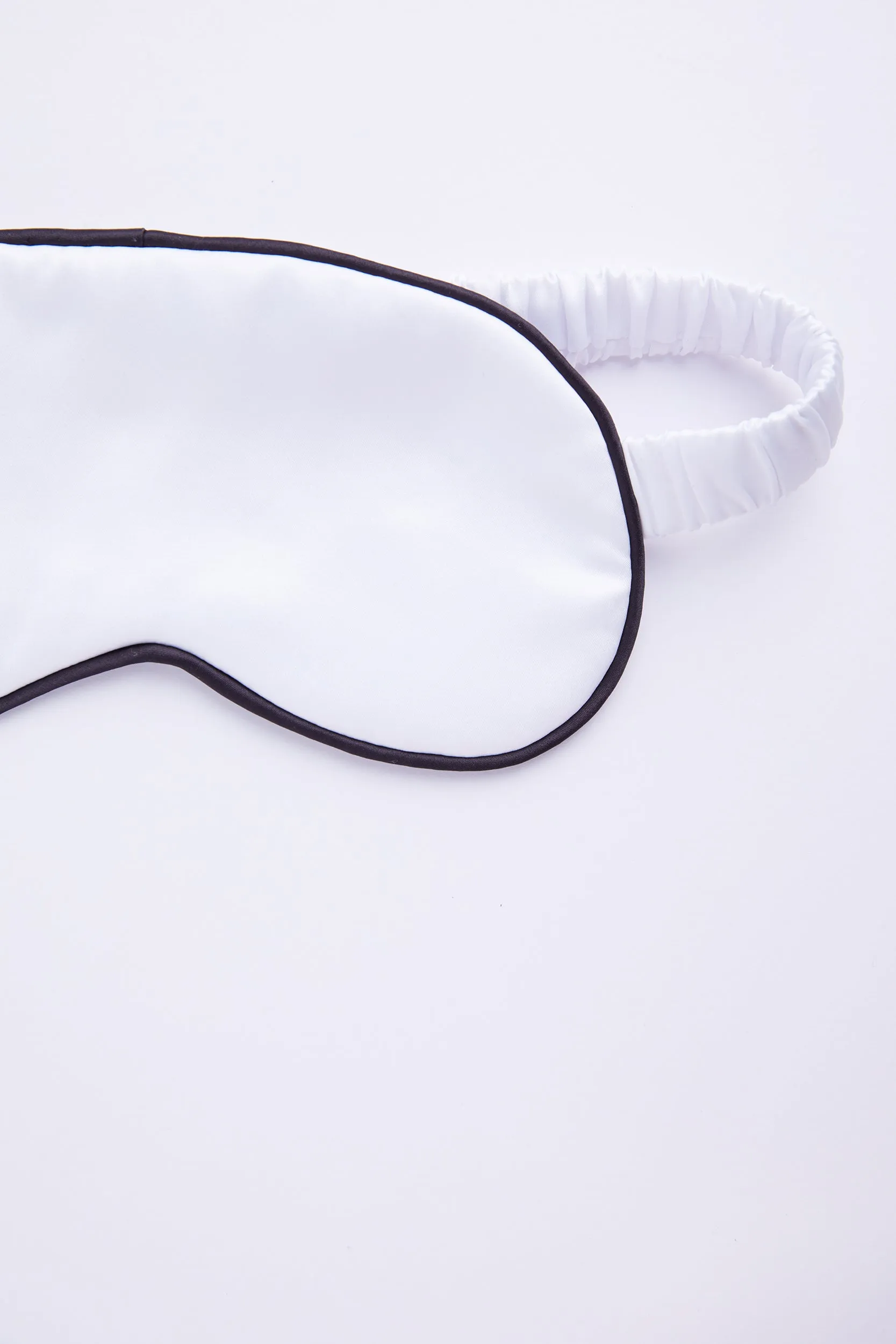 Personalised Satin Eye Mask - White