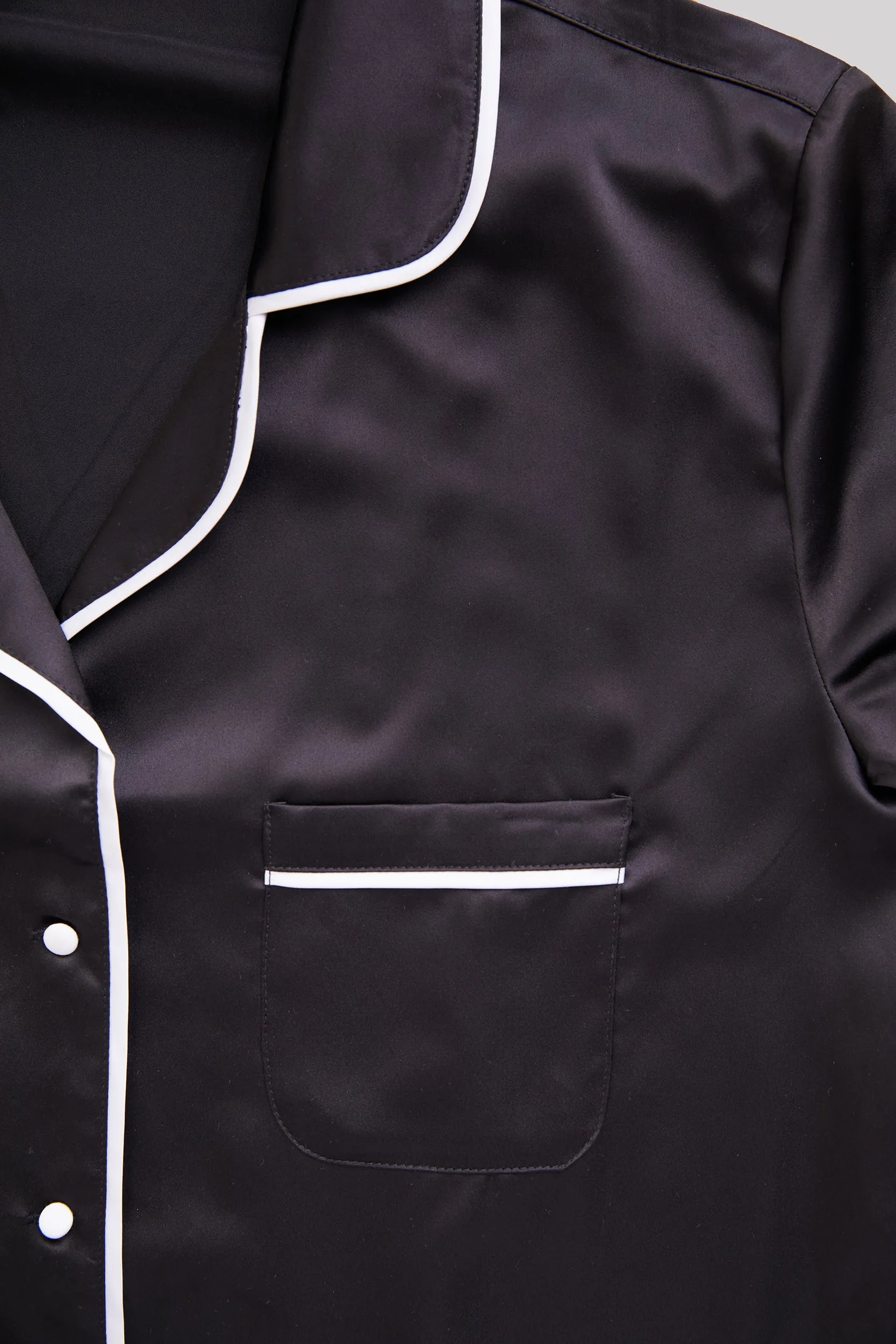 Personalised Satin Night Shirt - Black