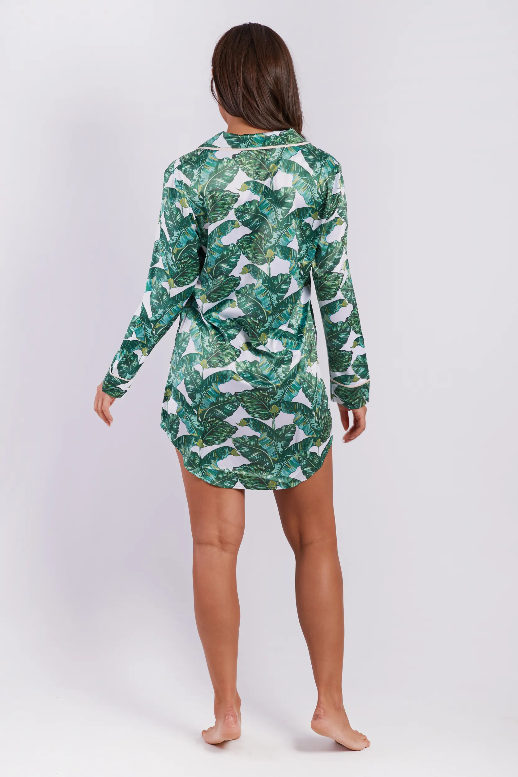 Personalised Satin Night Shirt - Palm