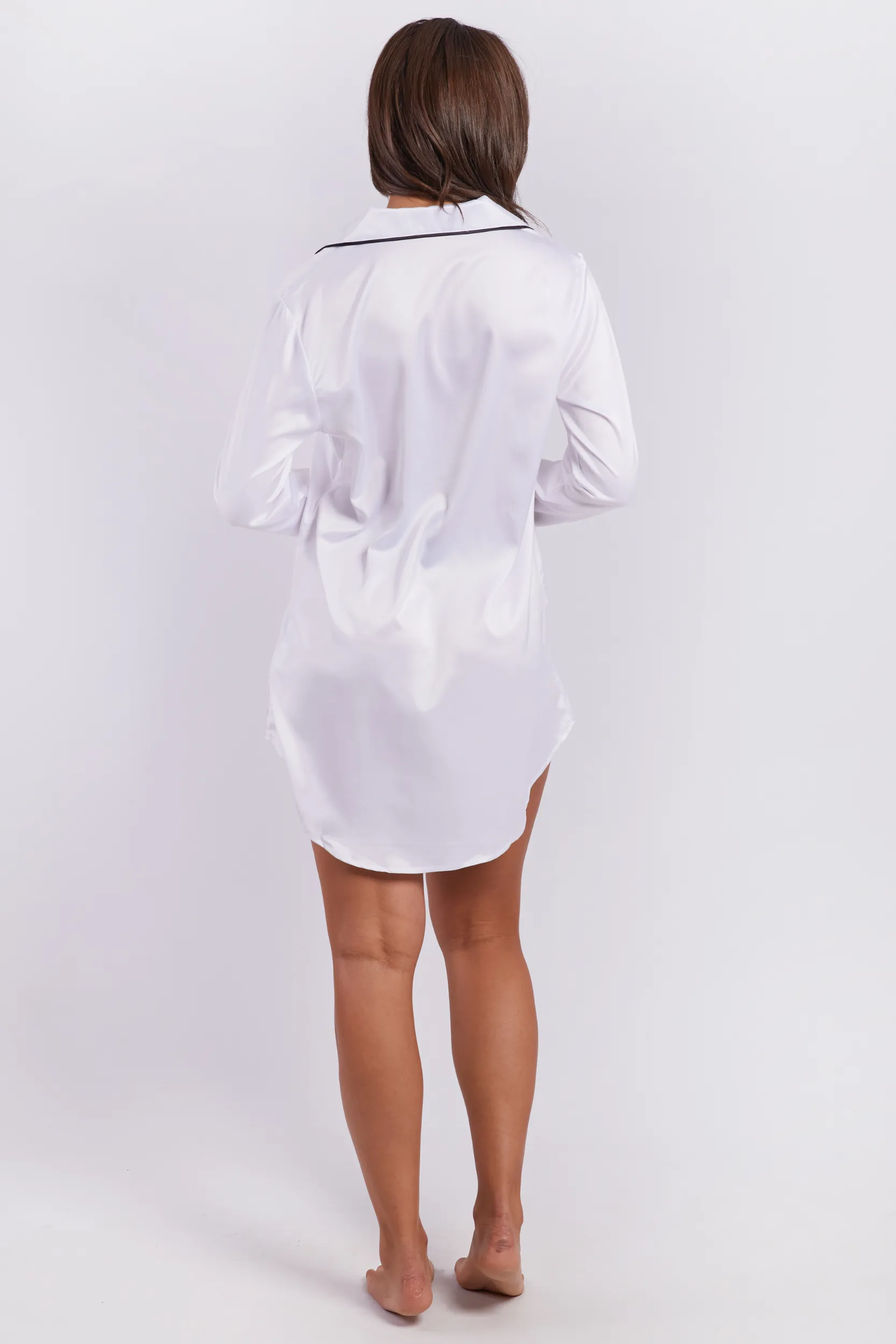 Personalised Satin Night Shirt - White
