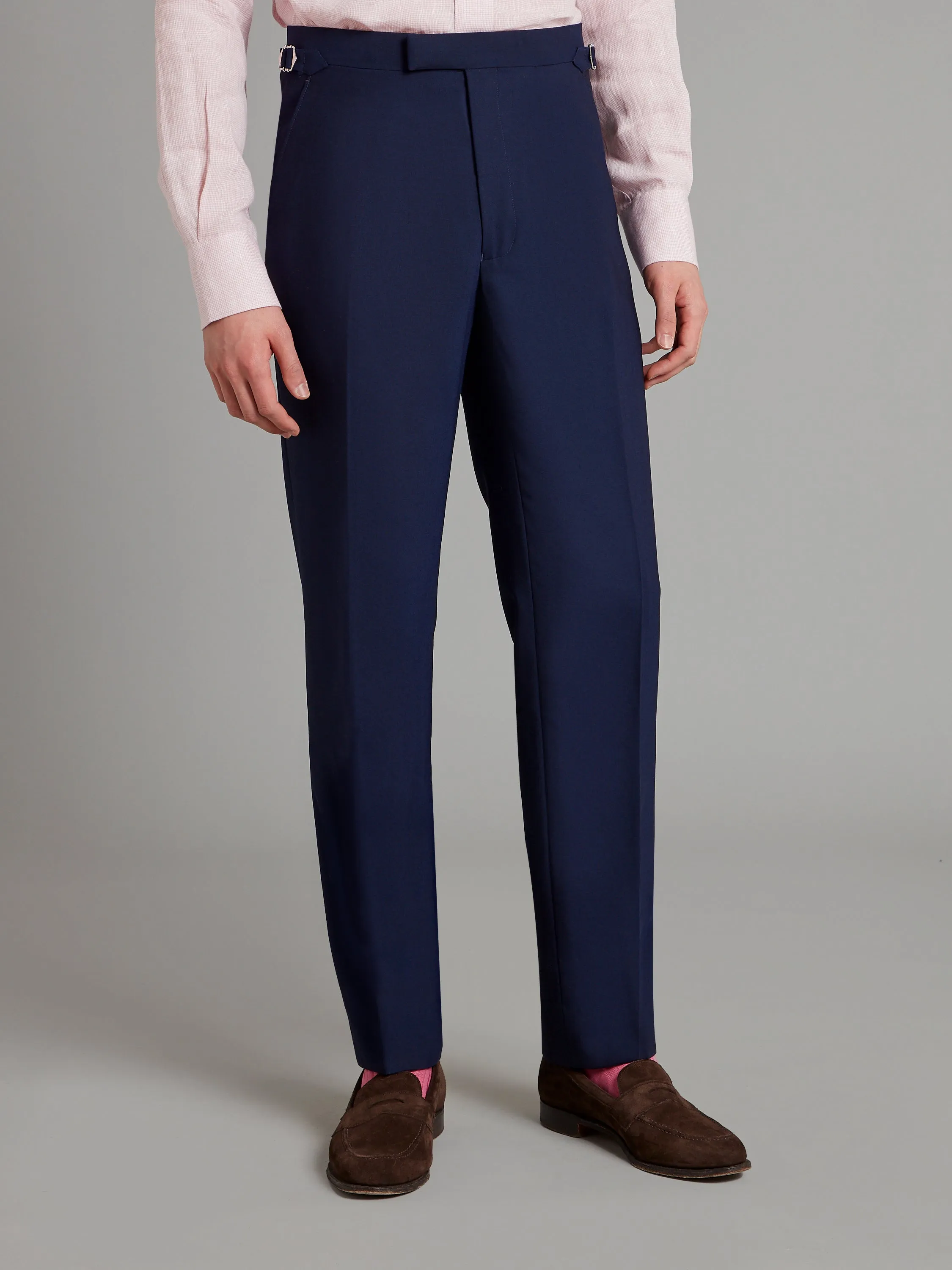Pleated Mayfair Pants Fresco - Navy