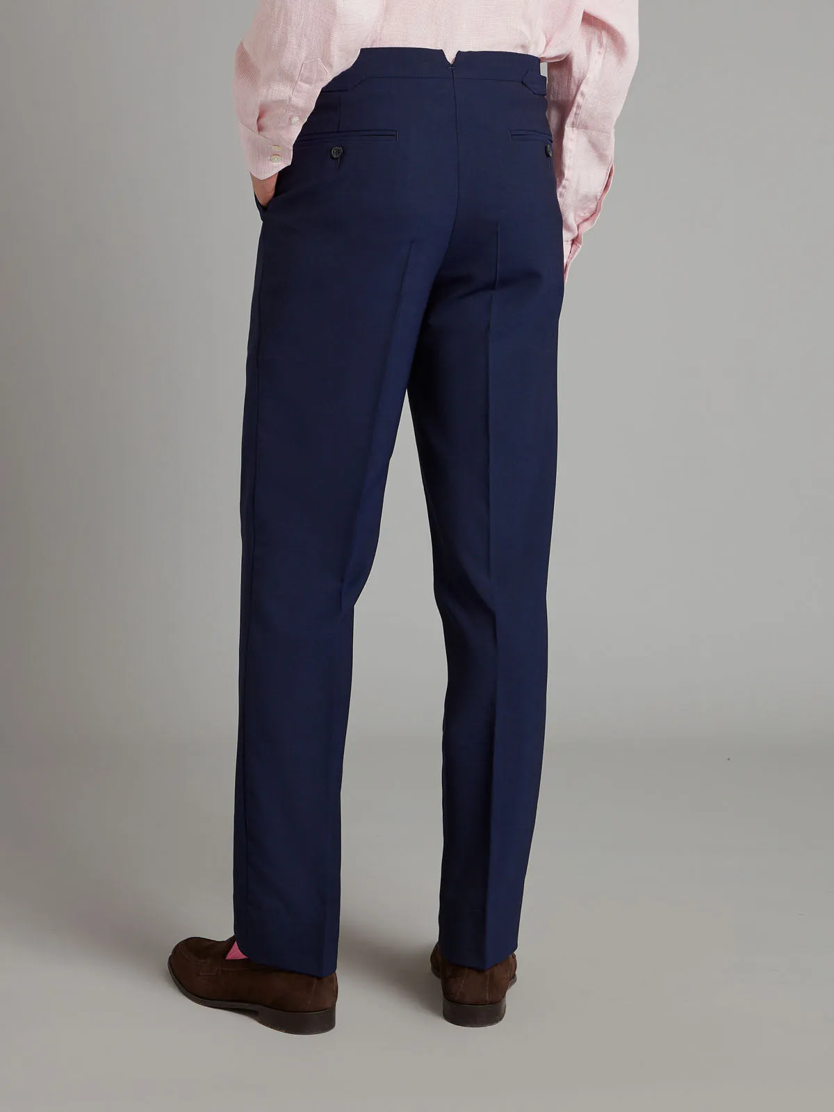 Pleated Mayfair Pants Fresco - Navy