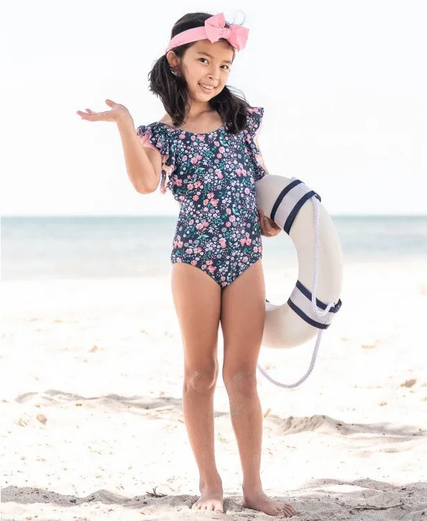Ruffle Butts-Moonlit Meadow Butterfly Sleeved
