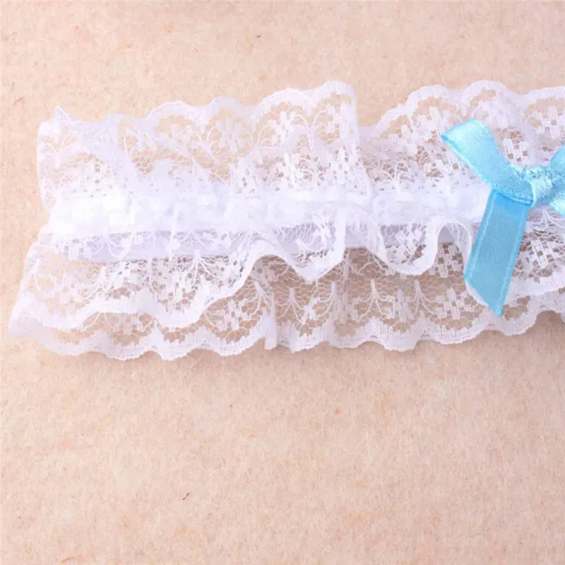 Sexy Fashion Lingerie Wedding Garter Belt Bride Cosplay Party Accessories Bowknot Lace Elastic Leg Ring Bridal Leg Garter