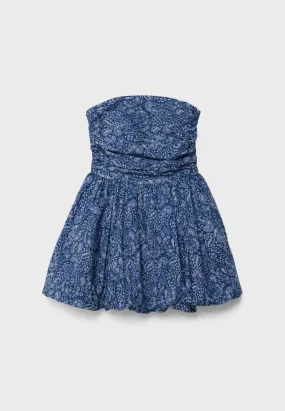 Short dress with shiny sleeves