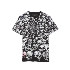 SHORT SLEEVE CREW NECK TEE "GRAVEYARD" IN TIE DYE