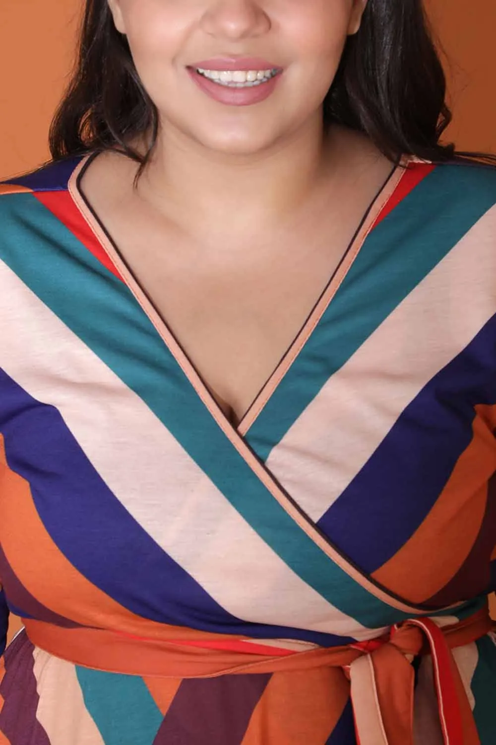 Sienna Stripes True Wrap Dress