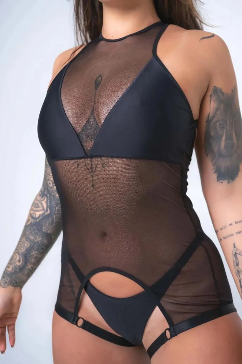 Sorte Garter Dress “NO RULES - Black
