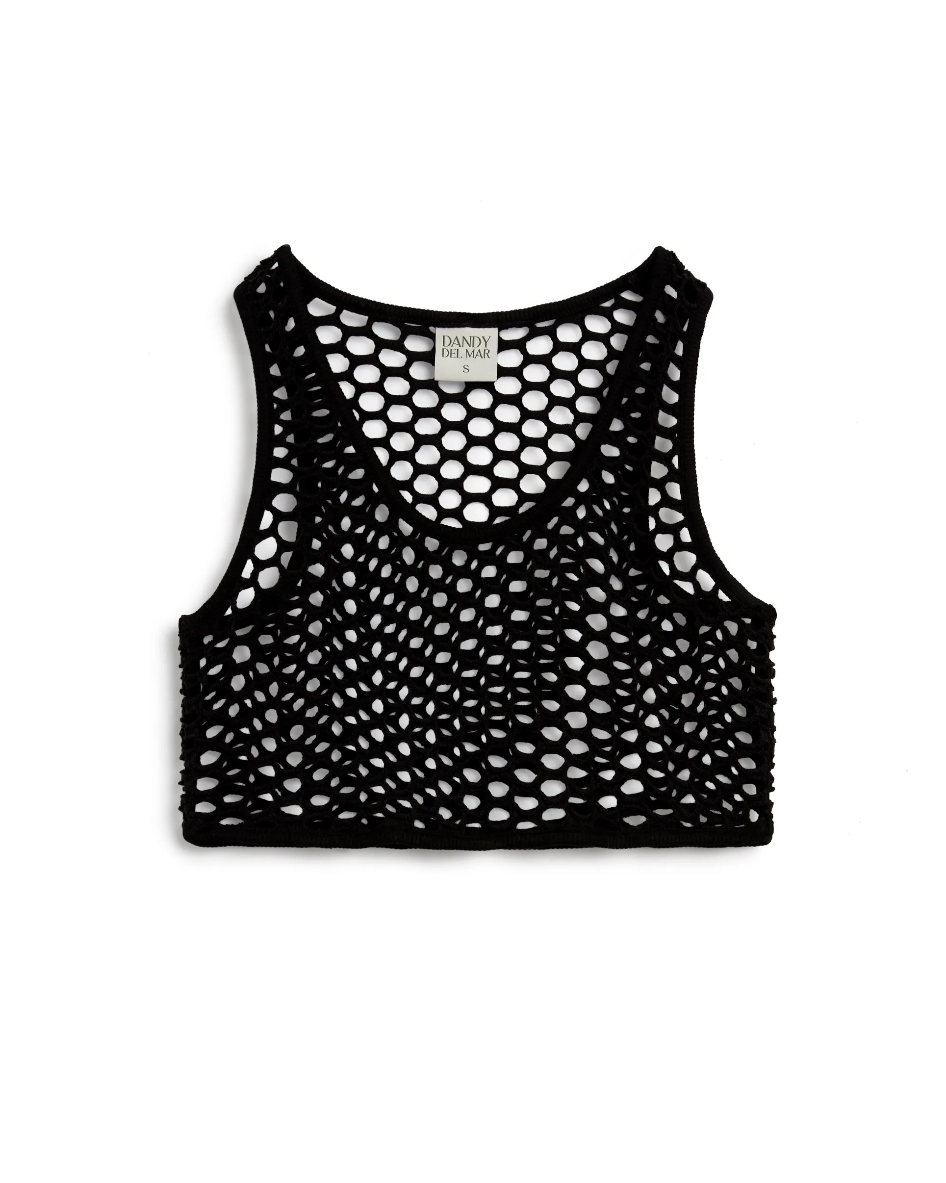 The Montserrat Crochet Tank - Onyx