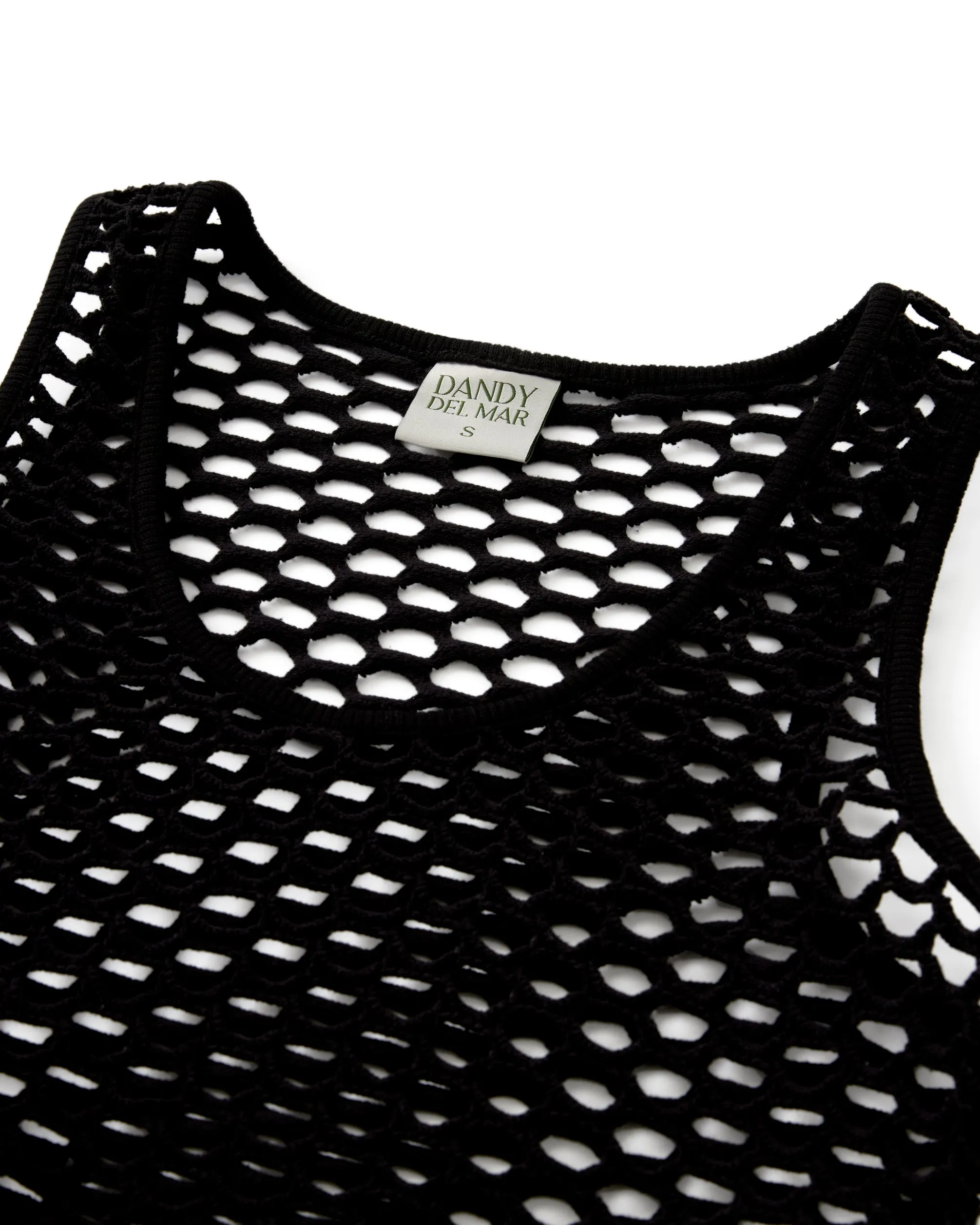 The Montserrat Crochet Tank - Onyx