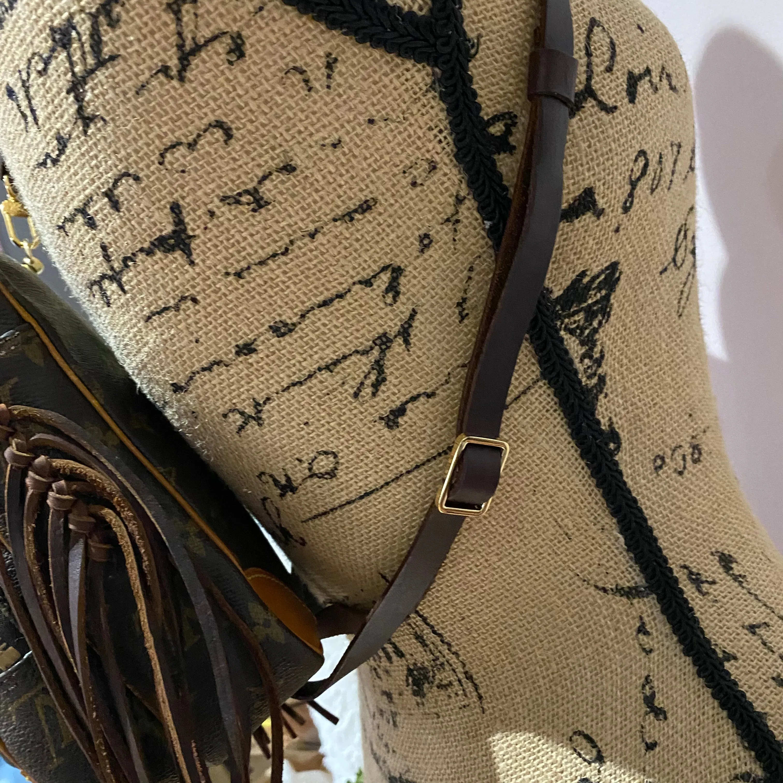 The Parrot Backpack - Monogram in Dark Brown Fringe
