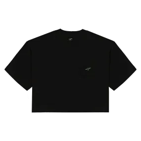 Titan Essentials Fist Logo Women's Cropped Pocket Tee - Black