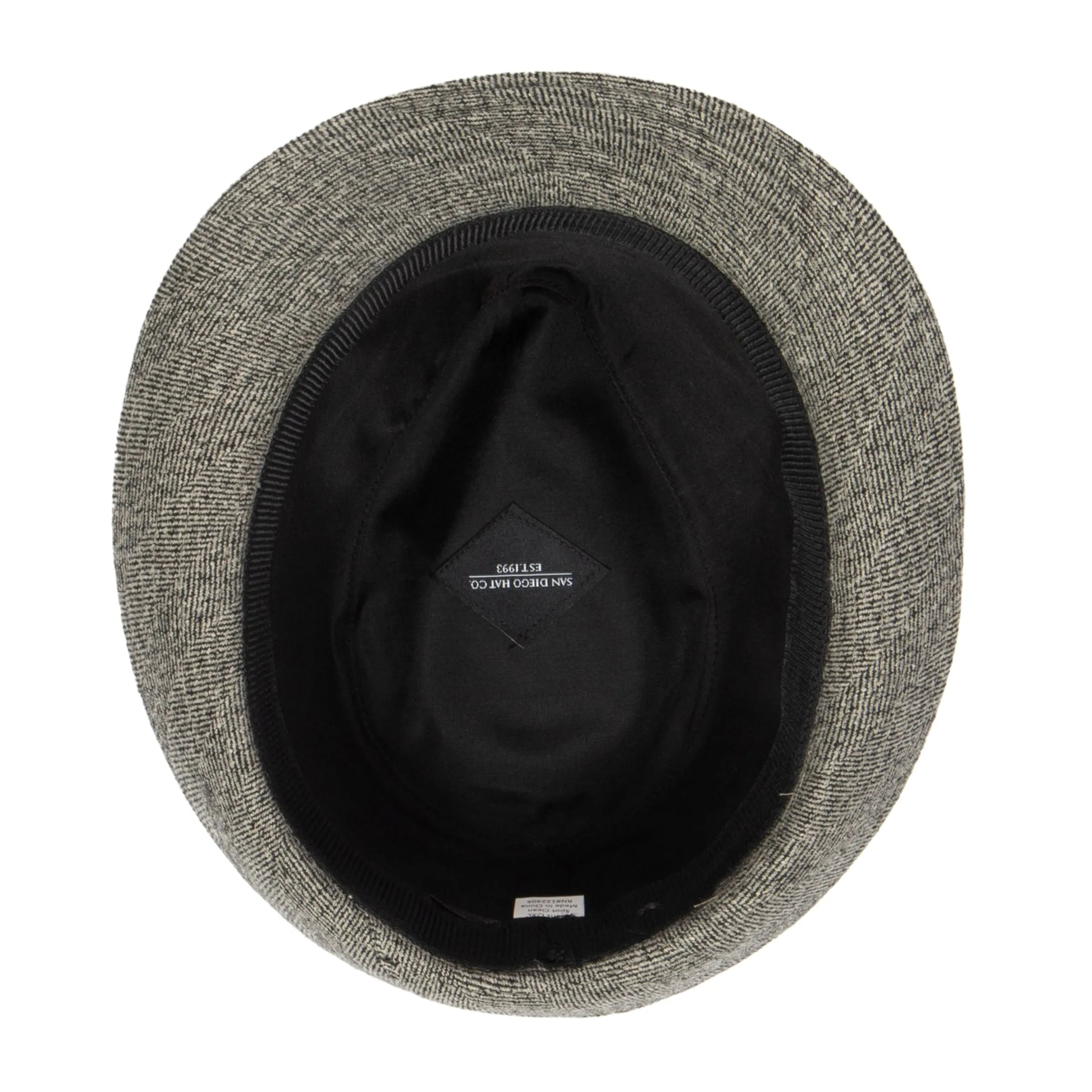 Tweed Fedora With Trim