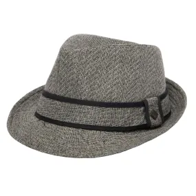 Tweed Fedora With Trim