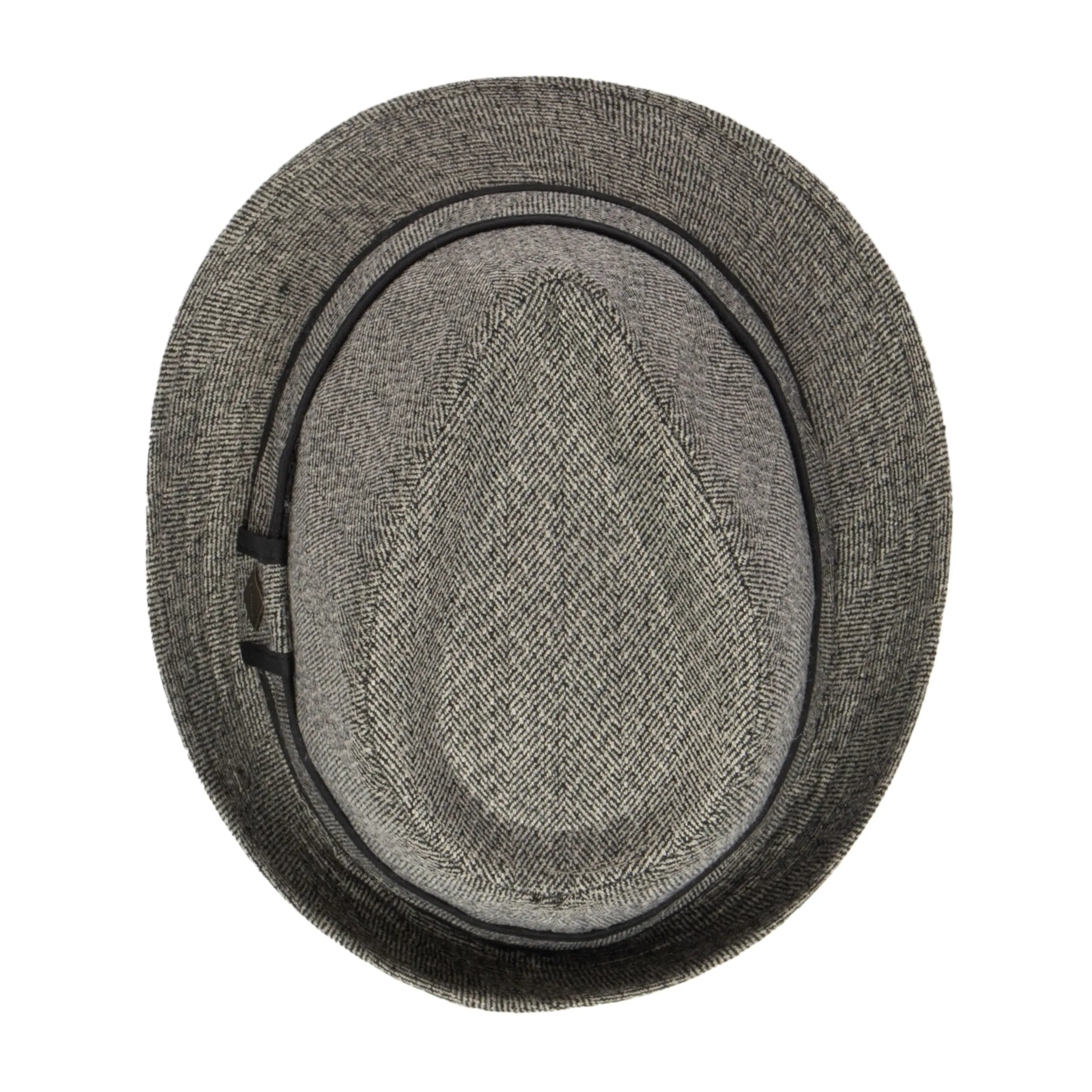 Tweed Fedora With Trim