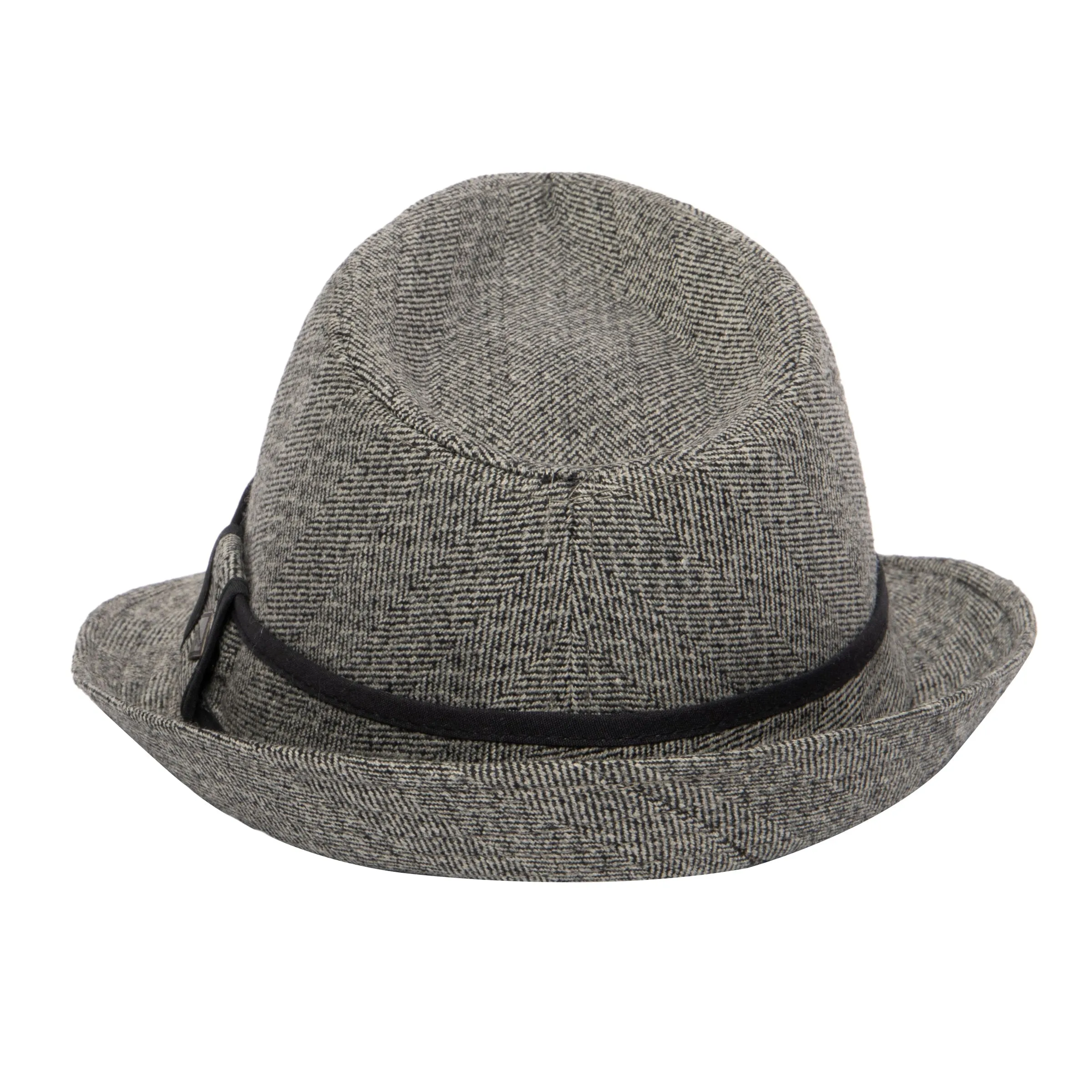 Tweed Fedora With Trim