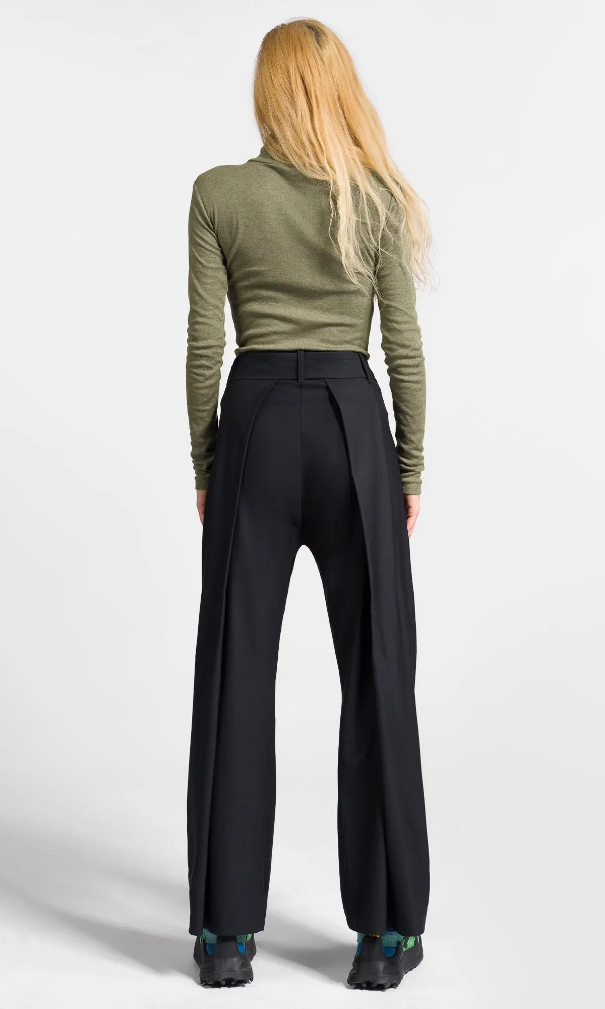 Wide Leg Pants With Ribbon Belt