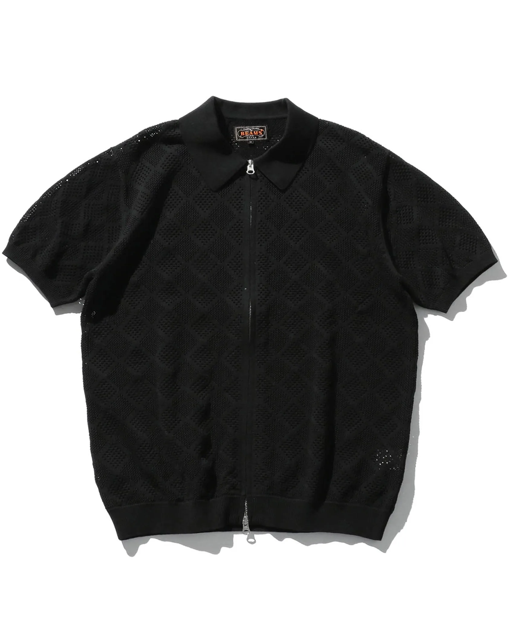 Zip Knit Polo Mesh